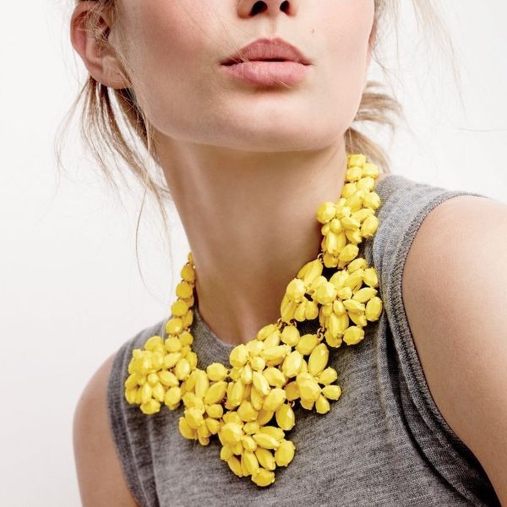 Jcrew Yellow Cluster Necklace